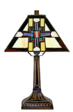Classical 9"Square Shade  Mission Style Mini Tiffany Desk Lamp