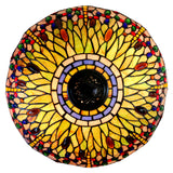 Large 18" Green Dragonfly Stained Glass Leadlight Tiffany Pendant Light