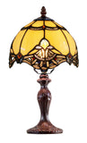 Elegant 8" Beige  Baroque Style Tiffany Mini Lamp