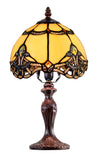 Elegant 8" Beige  Baroque Style Tiffany Mini Lamp