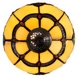 Elegant 8" Beige  Baroque Style Tiffany Mini Lamp