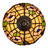 8" Butterfly Flower Tiffany Mini Table Lamp