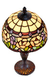 Elegant  8" Floral Style Tiffany Mini Table Lamp