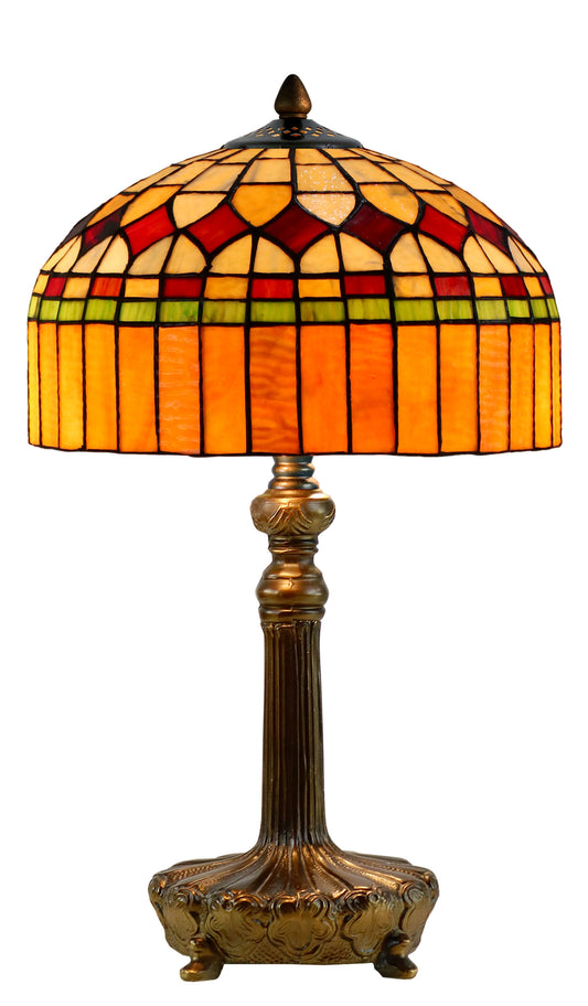 12" Joanne Tiffany Mayor Island Tiffany Bedside Table Lamp