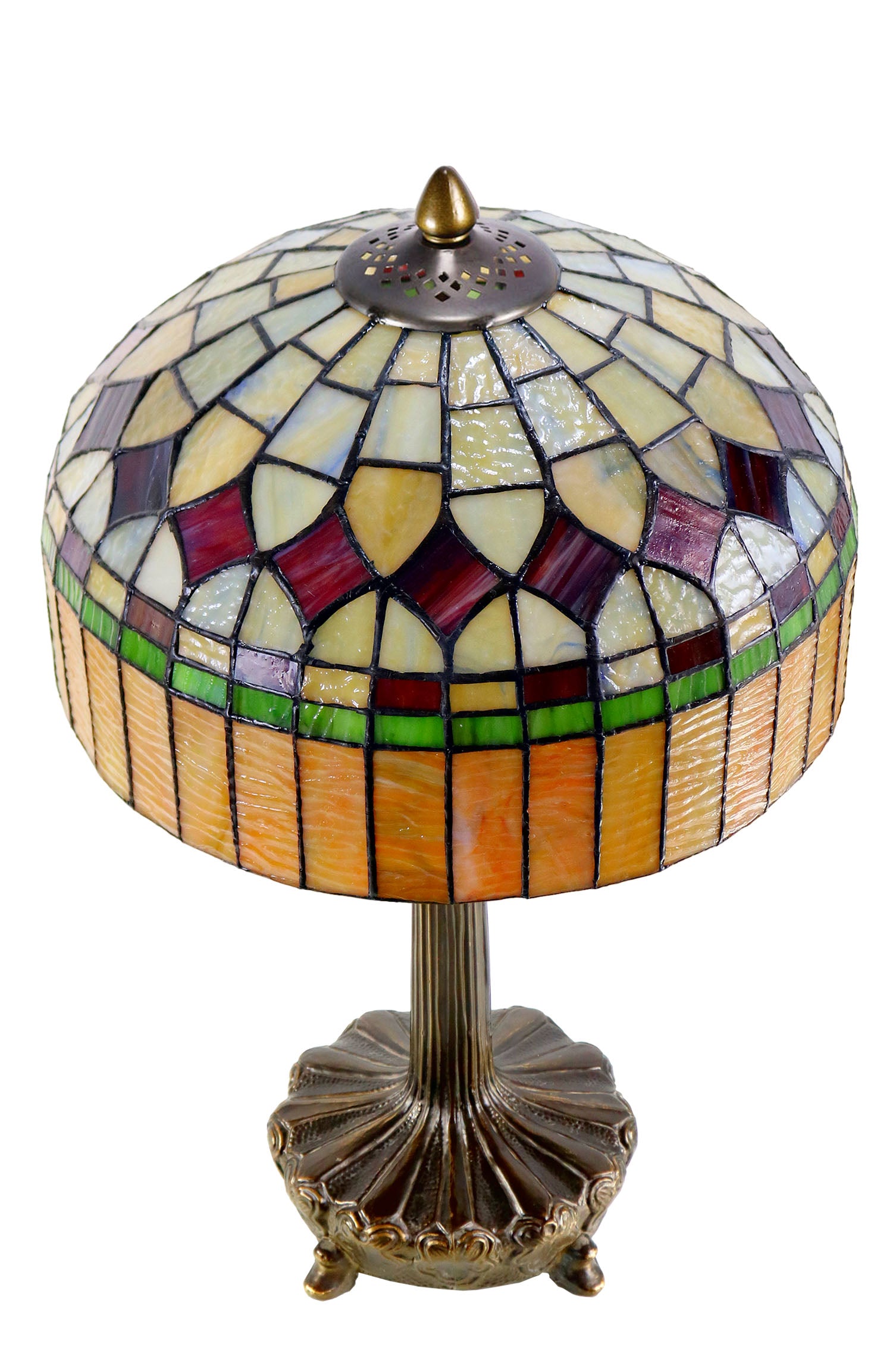 12" Joanne Tiffany Mayor Island Tiffany Bedside Table Lamp