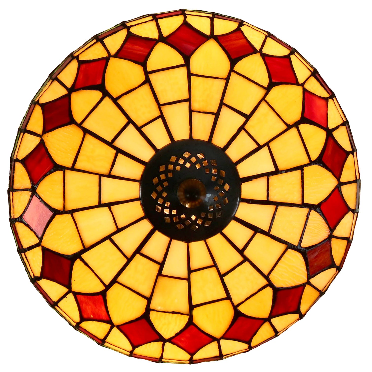 12" Joanne Tiffany Mayor Island Tiffany Bedside Table Lamp