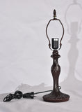 12" Blue Victorian Style Tiffany Bedside Lamp