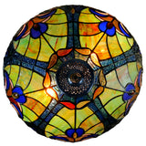 Limited Edition 16" Large Amor Multicolor Victorian-Style Double-Light Tiffany Table Lamp