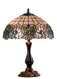 Large 16" Ocean Blue Jewels Tiffany leadlight Table Lamp