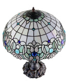 Large 16" Ocean Blue Jewels Tiffany leadlight Table Lamp