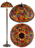 Limited Edition Grand 20"  Autumn Dragonfly Tiffany Floor Lamp