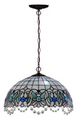 Huge 20" Ocean Blue Art Nouveau Leadlight Tiffany  Pendant Light