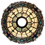 Art Nouveau Leadlight Stained Glass Bridge Arm Tiffany  Floor Lamp *Ocean Blue