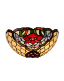 12" Flower Poppy Tiffany Style Stained Glass Wall Sconces