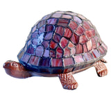 Cute Red Turtle Tiffany Leadlight Art Deco Stained Glass Accent Lamp