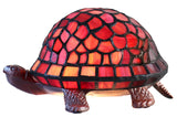 Cute Red Turtle Tiffany Leadlight Art Deco Stained Glass Accent Lamp