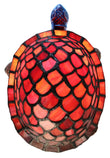 Cute Red Turtle Tiffany Leadlight Art Deco Stained Glass Accent Lamp