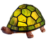 Green Turtle Tiffany Leadlight Art Deco Stained Glass Accent Lamp