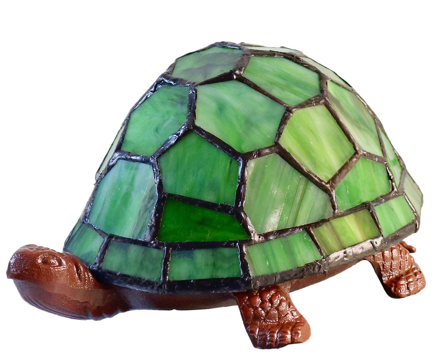 Green Turtle Tiffany Leadlight Art Deco Stained Glass Accent Lamp