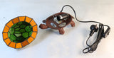 Green Turtle Tiffany Leadlight Art Deco Stained Glass Accent Lamp