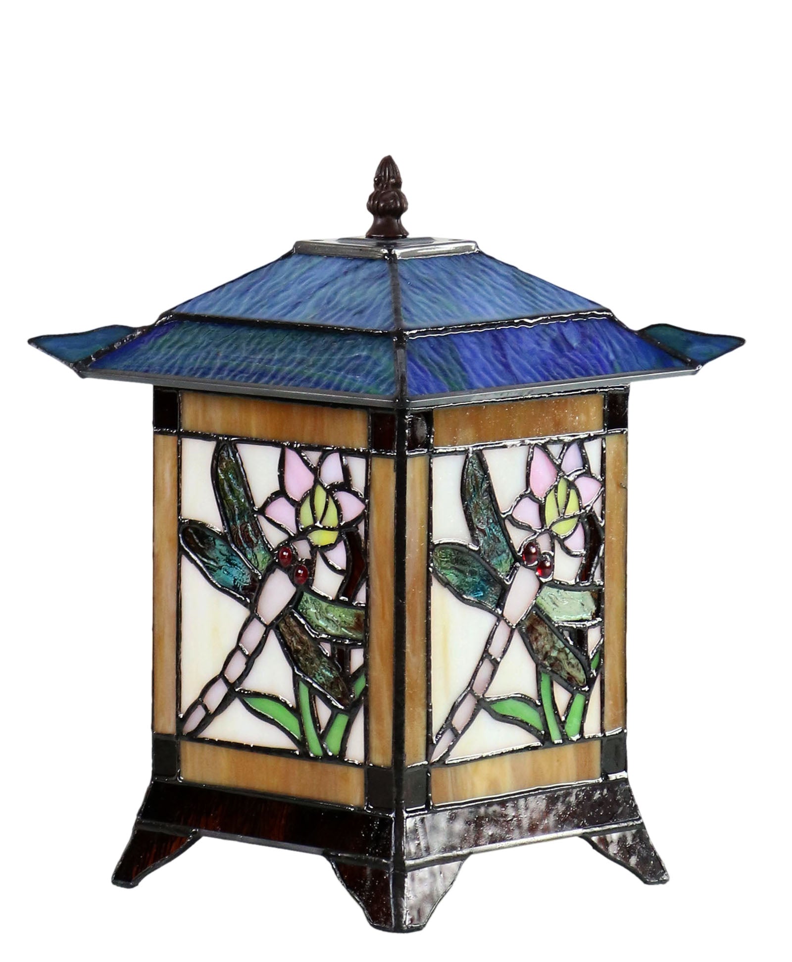Dragonfly Style Tiffany Stained Glass Night Lamp