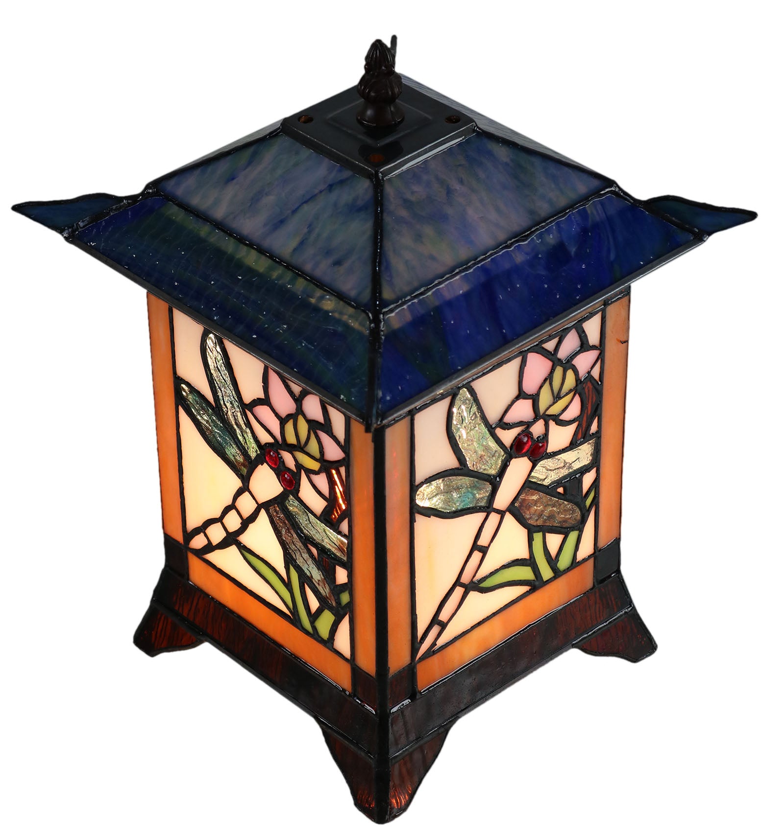 Dragonfly Style Tiffany Stained Glass Night Lamp