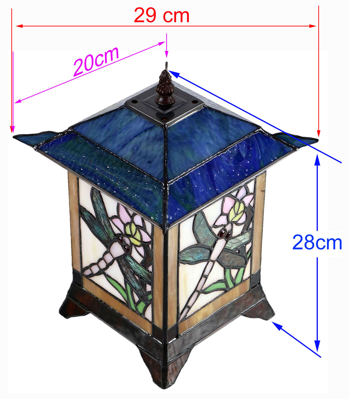 Dragonfly Style Tiffany Stained Glass Night Lamp