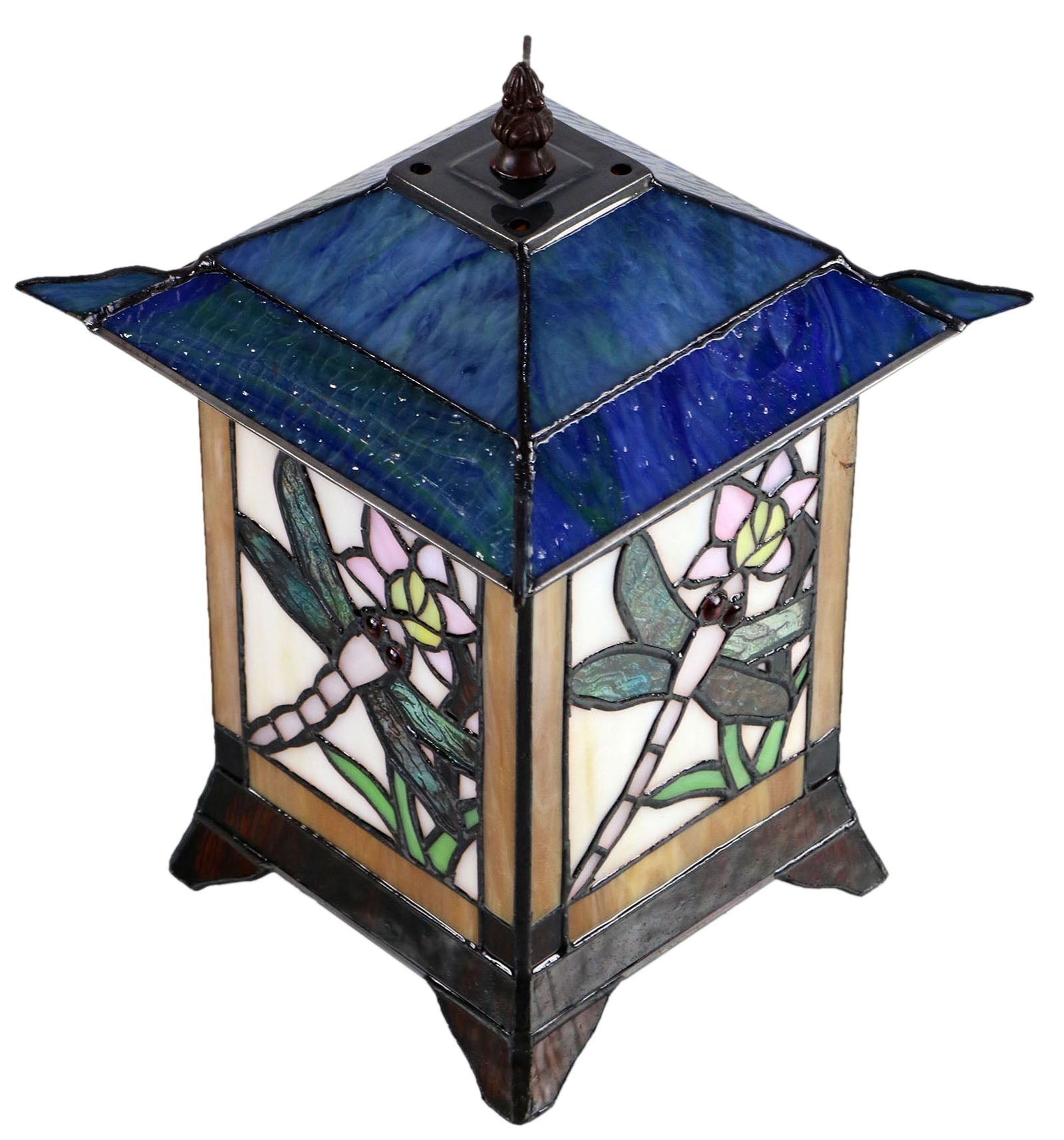Dragonfly Style Tiffany Stained Glass Night Lamp
