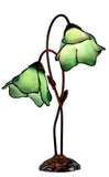 Double Lamp shade Flower  Water Lily Style Tiffany Table Lamp*Green