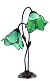 Double Lamp shade Flower  Water Lily Style Tiffany Table Lamp*Green