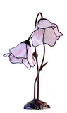 Double Lamp shade Flower Pink Water Lily Style Tiffany Table Lamp