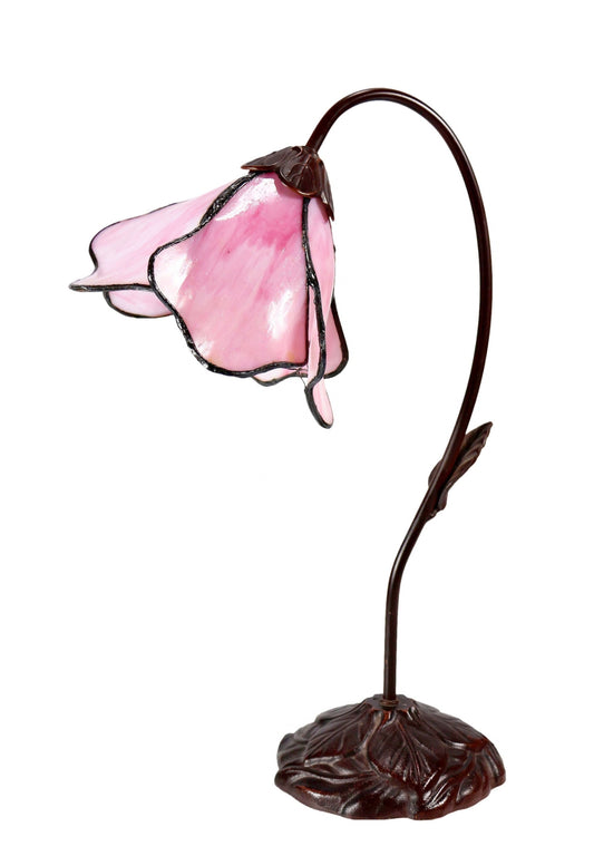Elegant Flower Pink Water Lily Style Tiffany Table Lamp