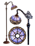 Waratah Style Leadlight Stained Glass Bridge Arm Tiffany  Floor Lamp