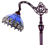 Waratah Style Leadlight Stained Glass Bridge Arm Tiffany  Floor Lamp