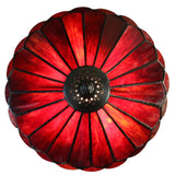 11"  Geometric Tiffany Style Stained Glass Table Lamp*Red