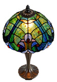 Flowing Color Collection@12" Amor Blue Tiffany Bedside Lamp