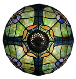 Flowing Color Collection@12" Amor Blue Tiffany Bedside Lamp