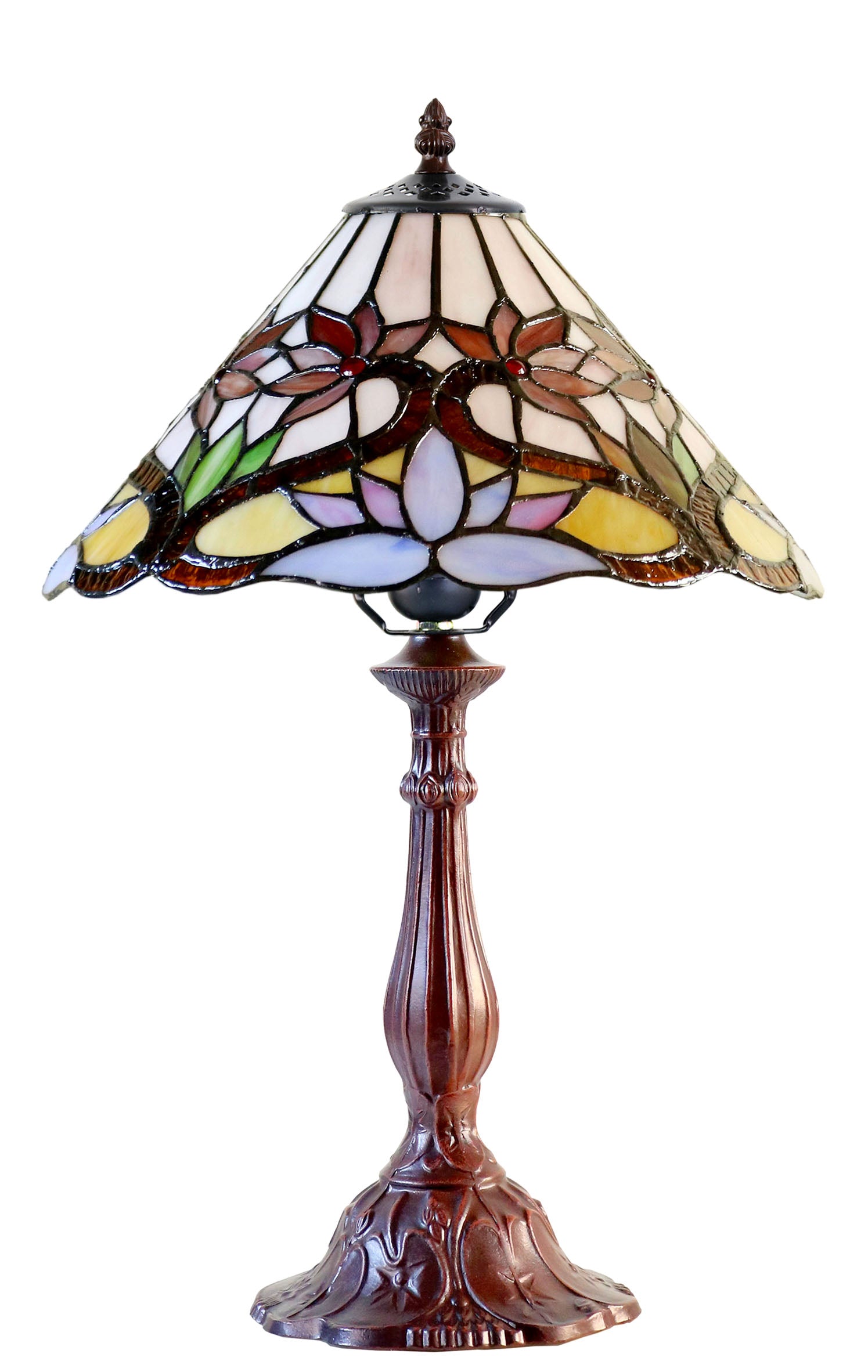 Amazing 12"  Water Lily Style Tiffany Bedside Lamp