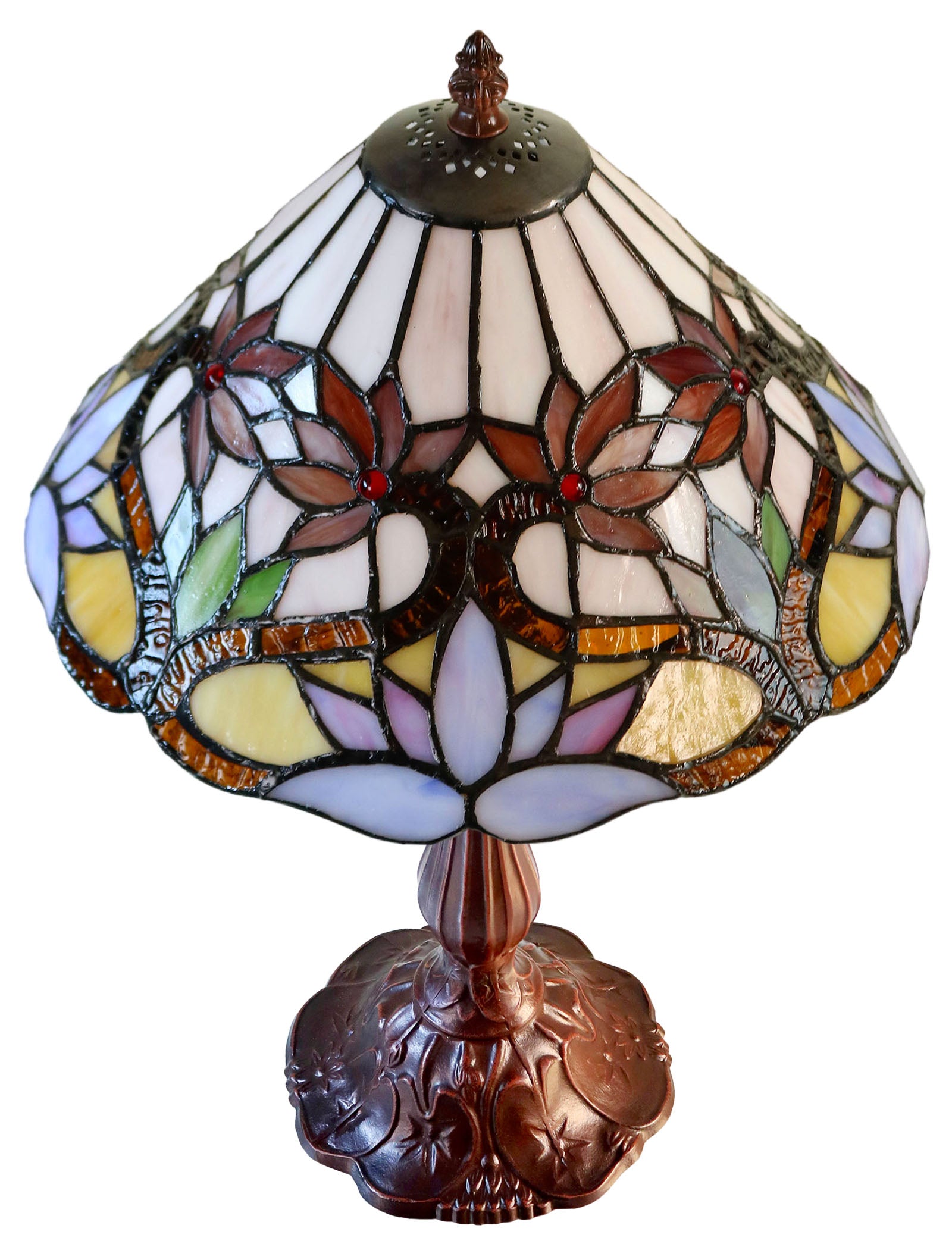 Amazing 12"  Water Lily Style Tiffany Bedside Lamp