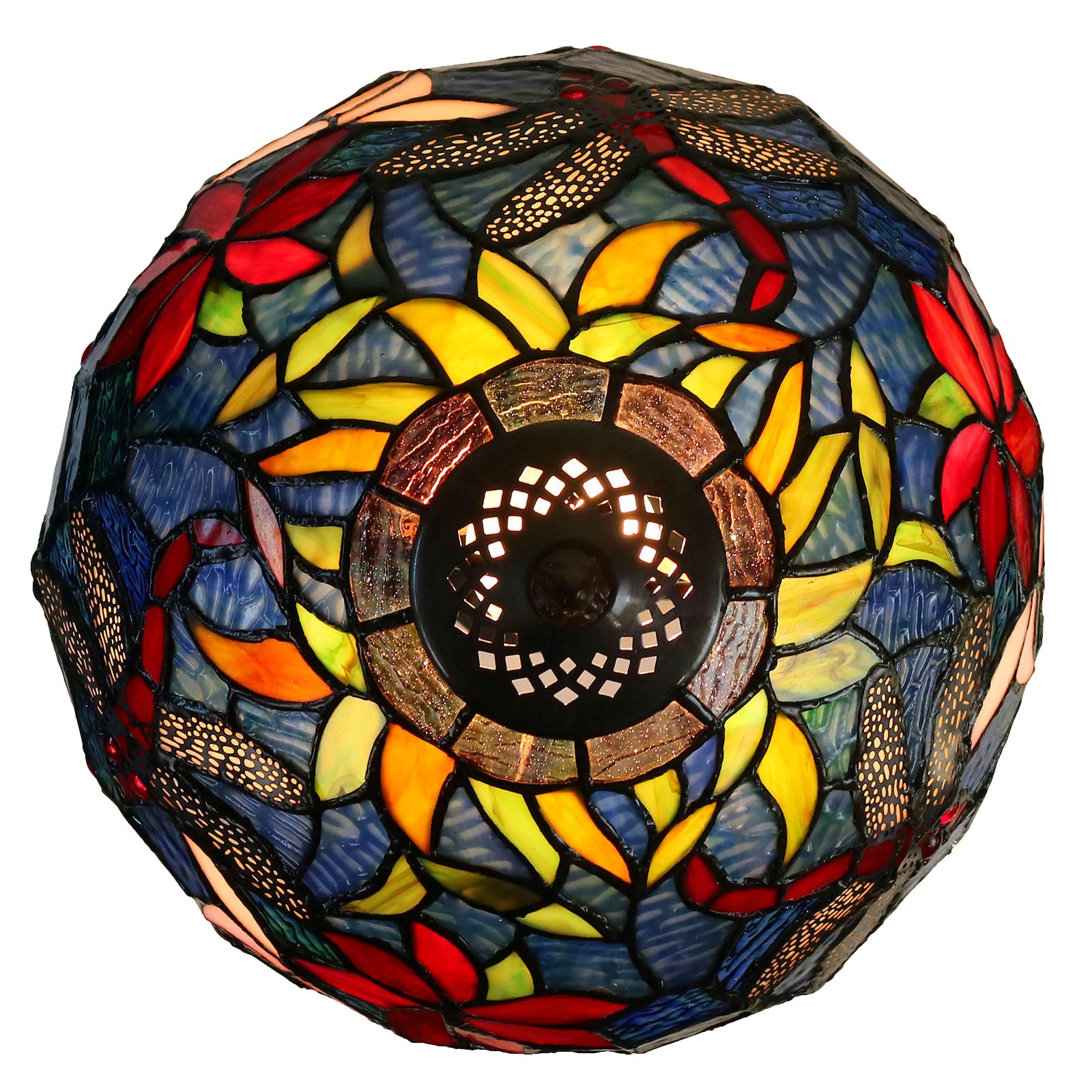 12" Classic Dragonfly Tiffany Bedside Lamp
