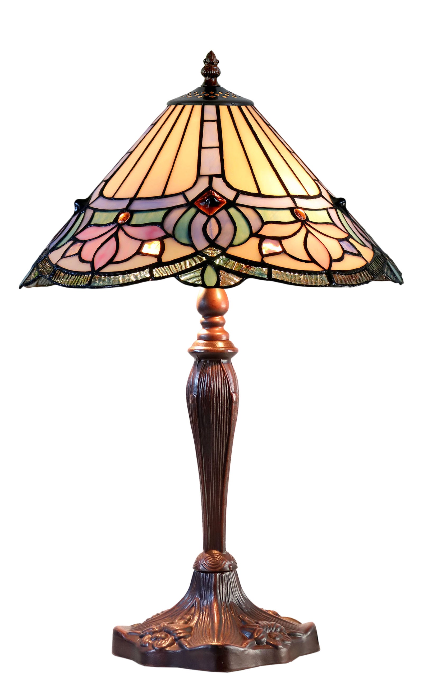 Exquisite 14" floral-inspired design Tiffany Table Lamp