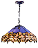 Large 16" Waratah Style Tiffany Stained Glass Pendant Light