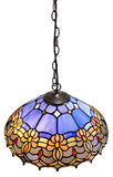 Large 16" Waratah Style Tiffany Stained Glass Pendant Light