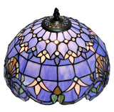 12" Blue Baroque Style Stained Glass Tiffany Pendant Light