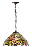 16" Flower Clematis Trellis  Tiffany  Pendant Light