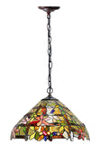 16" Flower Clematis Trellis  Tiffany  Pendant Light