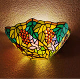Grape Tiffany Style Stained Glass Wall Sconce