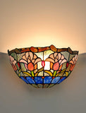 Tulip Tiffany Style Stained Glass Wall Sconce