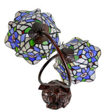 Double Lamp shade Flower Iris Style Tiffany Table Lamp