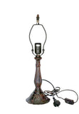 12" Tiffany Style Pink Rose Stained Glass Table Bedside Lamp